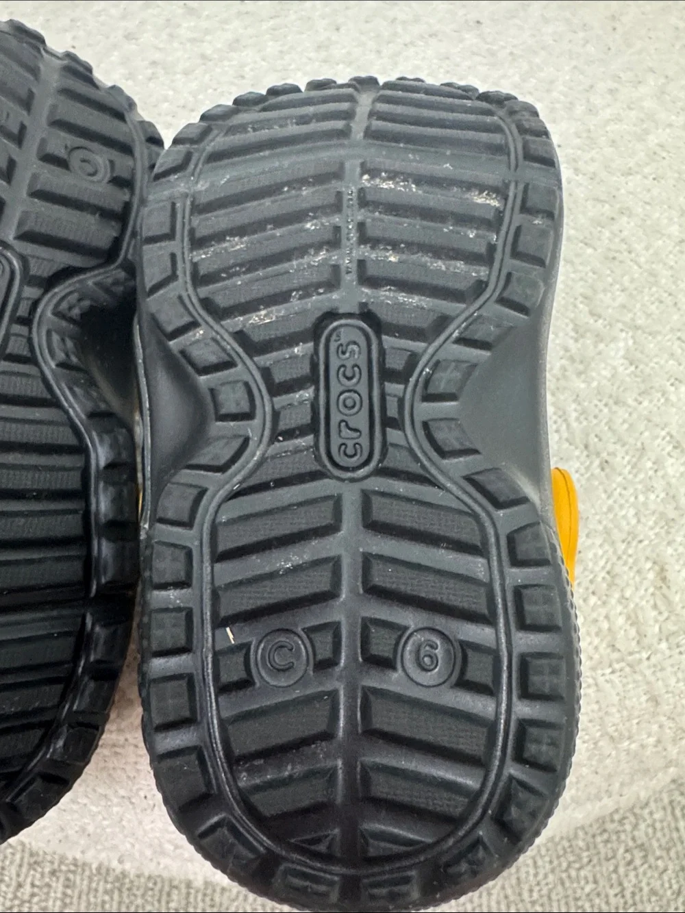 Disney Mickey Mouse Black Clog Slippers with Yellow Strap